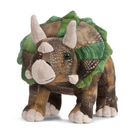 LIVING NATURE -TRICERATOPS / Triceratops Plush Toy - Green/Brown - 39cm