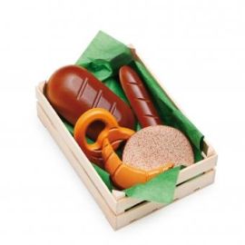 Erzi Assorted Wooden Baked Goods, Shop Items for Children, Role Play