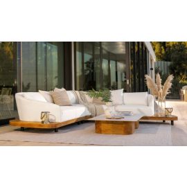 AUGE outdoor teak furniture, Patio Garden Furniture, Modern Design Garden Lounge Sofa