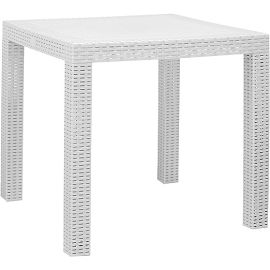 Complex Plastic Rectangular Foldable Table With Steel Legs All-Weather/ Wicker table Elegant and Modern Outdoor and Indoor Furniture