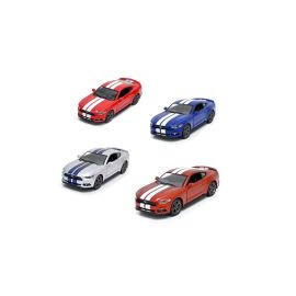 Pack of 4 Pcs Ford Mustang GT 1/38 Scale Die Cast Metal Doors Openable Pull Back Action Toy Car-Assorted Colour