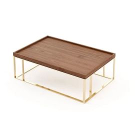 Raw coffee, Center table, Captivating Modern Coffee Table with Steel Square Metal Legs