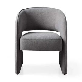 Opulence Chair, Comfy Upholstered Armchair, Sofa, settee -Grey/cream/Denim