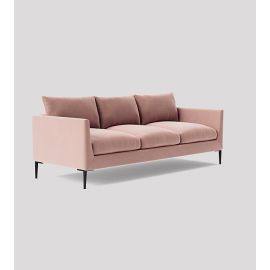 Catalan Three-seater Sofa, Loveseat sofa, bench, settee, Removable cushions, Cozy Minimalist Modern Style for Living and Family room