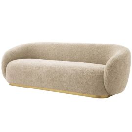 Emiliana Boucle Sofa, Upholstered fabric Sofa, Couch, settee Cozy Minimalist Modern Style for Living and Family Room furniture-beige 