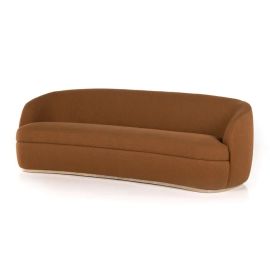 Sandie Sofa, Loveseat Sofa, Upholstered couch, settee Cozy Minimalist Modern Style for Living and Family Room furniture- Brown