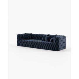 Havay Deep Blue Sofa, Loveseat, Tufted Sofa, Couch with Armrest, settee Cozy Minimalist Modern Style for Living and Family Room