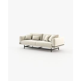 STEWART cream sofa, Loveseat Sofa, Couch with Armrest, settee Cozy Minimalist Modern Style for Living and Family Room