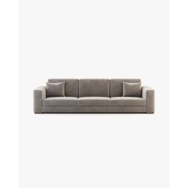 Grey Khaki Sofa, Upholstered Loveseat Sofa, Couch with Armrest, settee Cozy Minimalist Modern Style for Living and Family Room furniture