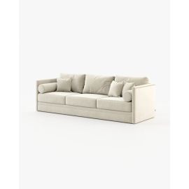 Chanel Sofa, Loveseat Sofa, Couch, settee Cozy Minimalist Modern Style for Living and Family Room furniture-Grey and Cream