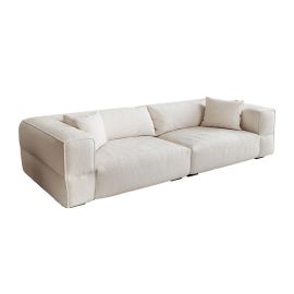 Ursi Sofa, Loveseat Sofa, Upholstered couch, settee Cozy Minimalist Modern Style for Living and Family Room furniture- Off White