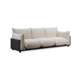 The Puff 3 Boucle Sofa, Upholstered couch, settee Cozy Minimalist Modern Style for Living and Family Room furniture