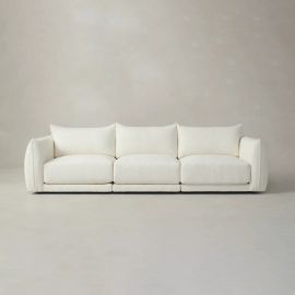 The Jones Modular Sofa, Loveseat Sofa, Upholstered couch, settee Cozy Minimalist Modern Style for Living and Family Room furniture-White