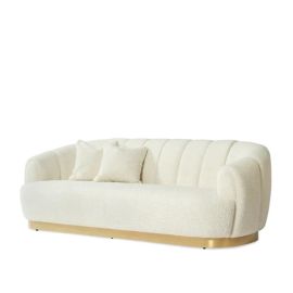 Celine Sofa, Channel Tufted Sofa, Upholstered couch, settee Cozy Minimalist Modern Style for Living and Family Room furniture