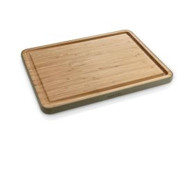 Bamboo board with juice groove