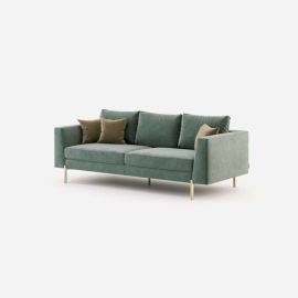 Emirates Nicole Sofa, Loveseat Sofa, Upholstered Velvet couch, settee Cozy Modern Style for Living and Family Room furniture