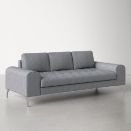 Glenn Sofa, Loveseat Sofa / Couch with Armrest, bench, settee Cozy Minimalist Modern Style for Living room- Grey