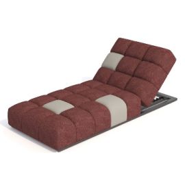 Vigino Chaise Lounge Folding Adjustable Upholstered Relaxing Chair Reclining Sofa Bed