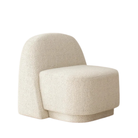 Boucle Gulf Chair, lounge, soft boucle upholstery elbow chair for bed and living room,   