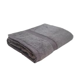 BYFT Home Essentials Bath Towel 70 x 140 Cm 550 Gsm Charcoal Horizontal Striped Dobby 100% Cotton Set