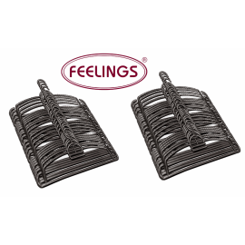 Feelings Hangers Plain 24 Pcs Black Plastic Set of 01