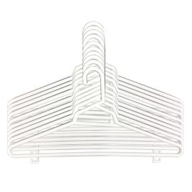 Feelings Hangers Plain 14 Pcs White Plastic Set of 01