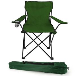 CAMPING CHAIR WITH HOLDER /BAG LIGHTWEIGHT FOLDING CAMP CHAIR - PORTABLE CHAIRS WITH BAG PERFECT FOR CAMPING, FESTIVALS, GARDEN, FISHING, BEACH AND BBQS