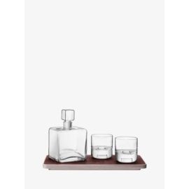 Cask Whisky Connoisseur Set Clear & Ash Cork Tray L3