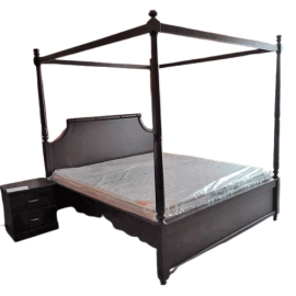 Canopy Bed, Wooden canopy frame, Four Cornered bed, Royale