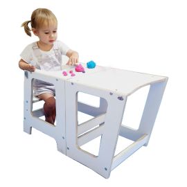 Moon Kids 2 in 1 Learning Tower, Toddler Kitchen Stool Helper