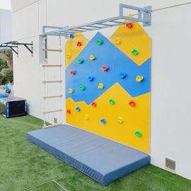 Moon Kids Outdoor Mountain Climbing Wall - Medium - Outdoor Gymnastics Playground Climbing, Training, Obstacle Activities for Kids Ages 4.5 Years Old -Safe for Kids