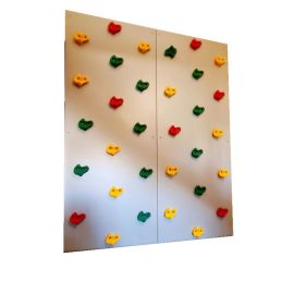 Moon Kids Climbing Wall with Safety Mat - 2 Panels - Indoor Gymnastics Playground Climbing, Training, Obstacle Activities for Kids Ages 4.5 Years Old -Safe for Kids