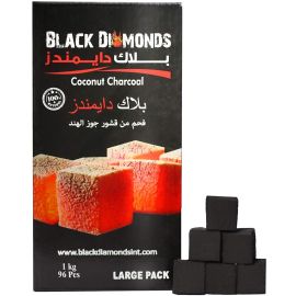 COCO BLACK DIAMOND HOOKA CHARCOAL 1 KG-96 PCS