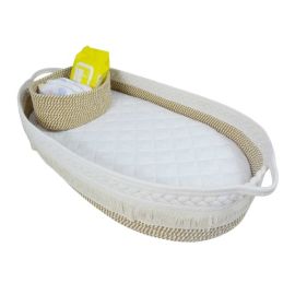 Cotton Rope Baby Changing Basket with Soft Baby mattress Moses Basket