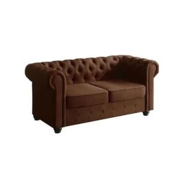 Mab 2 Seater Chester Hill Sectional Sofa Brown 94x150x83