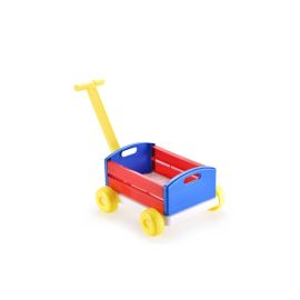 DIY Assembly Storage Trolley Toy Roll Cart Push and Pull Toy Car for Children