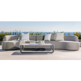 DANA Outdoor Furniture Corner Sectional Sofa for Patio Outdoor Lawn Yard Terrace Balcony Seat Seating Sitting Chair Furniture