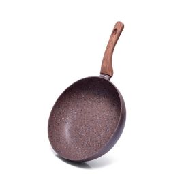 Fissman Deep Frying Pan Magic Brown 26x7.8cm With Induction Bottom Chocolate Color (Aluminium With Non-Stick Coating)