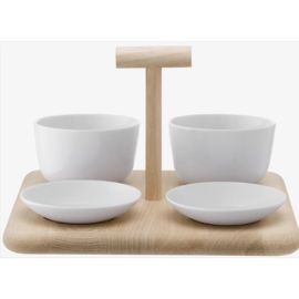 Dine Quad Set & Oak Base L26cm W26cm