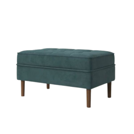 Dias Velvet Cocktail Ottoman, Modern Tufted Bench, Entry way Bench | Ottoman Bench for Living Room & Bedroom