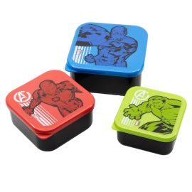 Disney 3 Pcs Nesting Snack Boxes Set Avengers