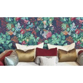 Affresco Design Art Wallpaper - Dragonflies in flowers  - Width 135cm