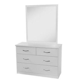 Dresser with Mirror, (CD02) Dress Storage and Organizer, Bedroom Dresser, Chest of Drawers for Living Room, Closet, Hallway