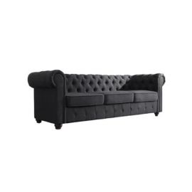 5-Seater Chester Hill Sectional Sofa Set Black 220x80x80