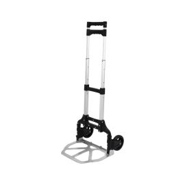 Epsilon Folding Hand Truck- EPS1281| 70 KG Maximum Capacity, Multi-Purpose Utility Hand Truck With Handles And Two Wheels| Durable, Portable And Stylish Construction| Perfect For Lifting Things| Black and Silver