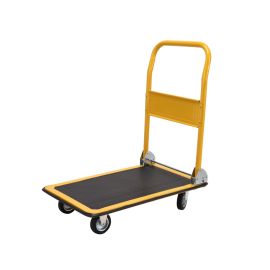 Epsilon Platform Trolley- EPS1282| 150 KG Maximum Load Capacity, Multi-Purpose Trolley | Durable and Sturdy Construction, Perfect For Lifting Things| Black and Yellow