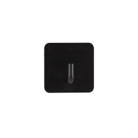 Epsilon Adhesive Hook- EPS1298| Pack of Two, Maximum Capacity: 2.5 KG, Hook for Clothes, Hats, Scarves, Kitchen Supplies, etc.| Multi-Purpose Square Adhesive Hook| Easy to Install, Not Recommended for Walls, Wallpapers and High-Temperature Places| Black