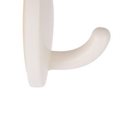 Epsilon Adhesive Hook- EPS1307| Pack of Four, Maximum Capacity: 1.5 KG, Hook for Clothes, Hats, Scarves, Kitchen Supplies, etc.| Multi-Purpose Adhesive hook| Easy to Install, Not Recommended for Walls, Wallpapers and High-Temperature Places| White