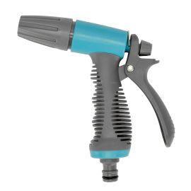 Epsilon Plastic Spray Nozzle- EPS1322| ABS and TPR Construction, with Adjustable Feature from Mist to Powerful Stream| Prefect for Gardening, Washing, Cleaning| High-Quality and Elegant Design| Grey and Blue