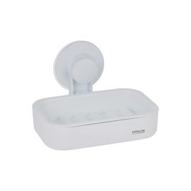 Epsilon Soap Holder- EPSBA1549/ Maximum Capacity: 2.0 kg, No Tool Installation, with Strong Suction Design/ Suitable for Even Walls, Ceramic Tiles, Glass, Metal, Stainless Steel, Plastic Surfaces/ White